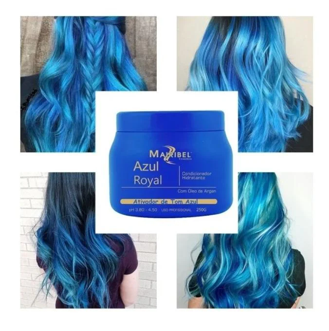 Royal Blue Moisturizing Conditioning Argan Tinting Hair Mask 250g - Mairibel - Image 2