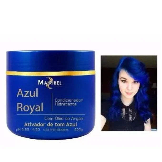 Royal Blue Moisturizing Conditioning Argan Tinting Hair Mask 500g - Mairibel - Image 2