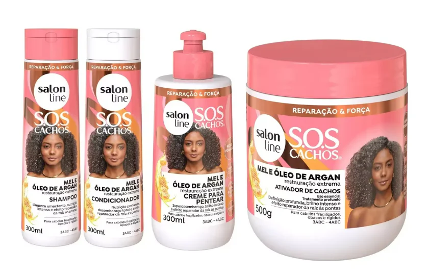 Salon Line S.O.S Honey Curls Intense Curly Wavy Treatment Kit 4 Prod. - Image 3