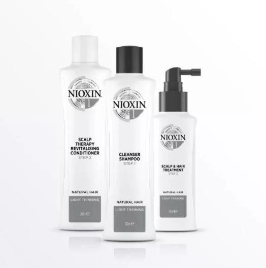 Natural Hair Light Tuning Thicker Fuller Therapy System 1 Kit 3 Prod. - Nioxin