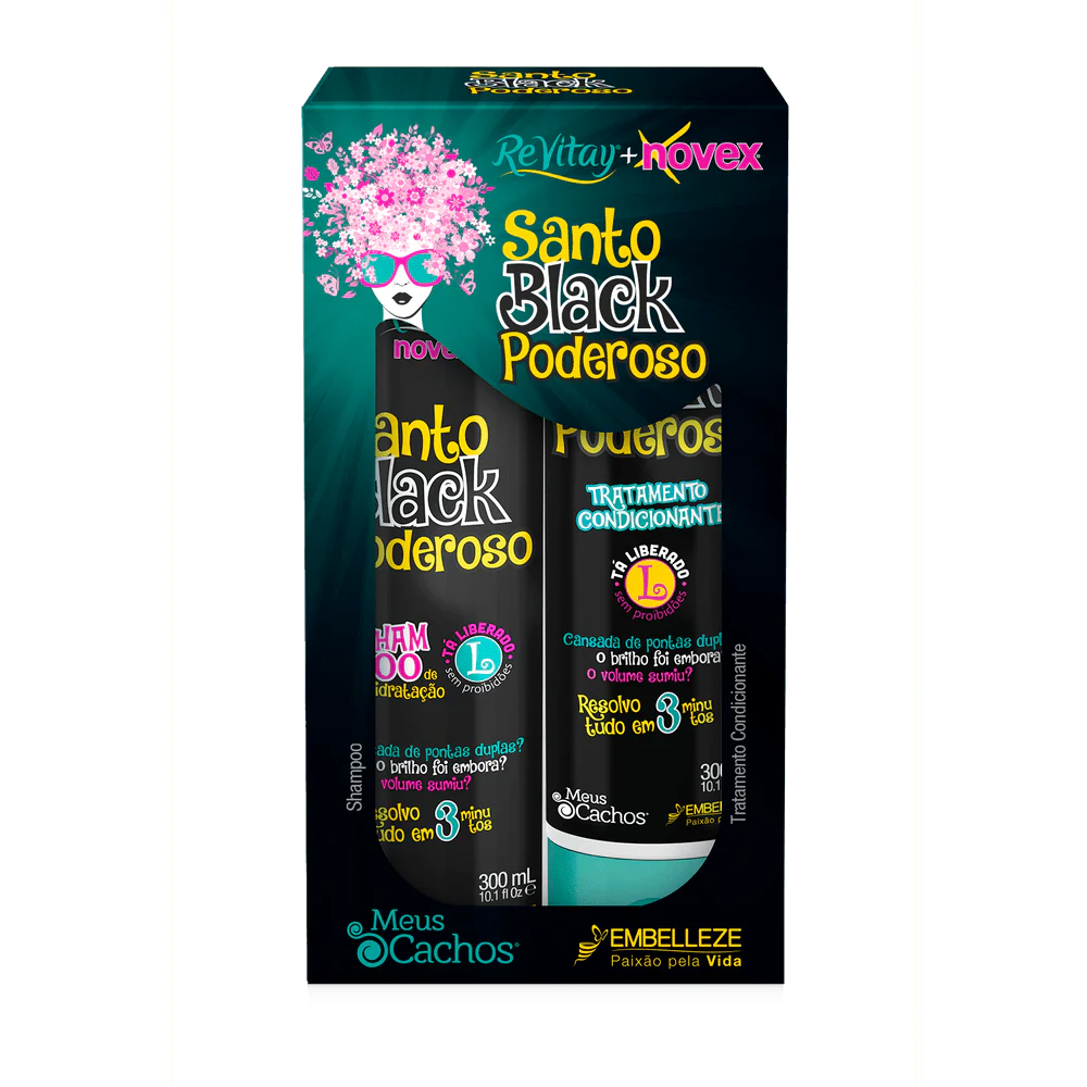 Novex Shampoo And Conditioner And My Holy Curls Mighty Black Kit
