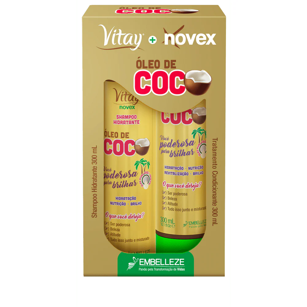 Novex Shampoo And Conditioner And Coconut Oil Kit