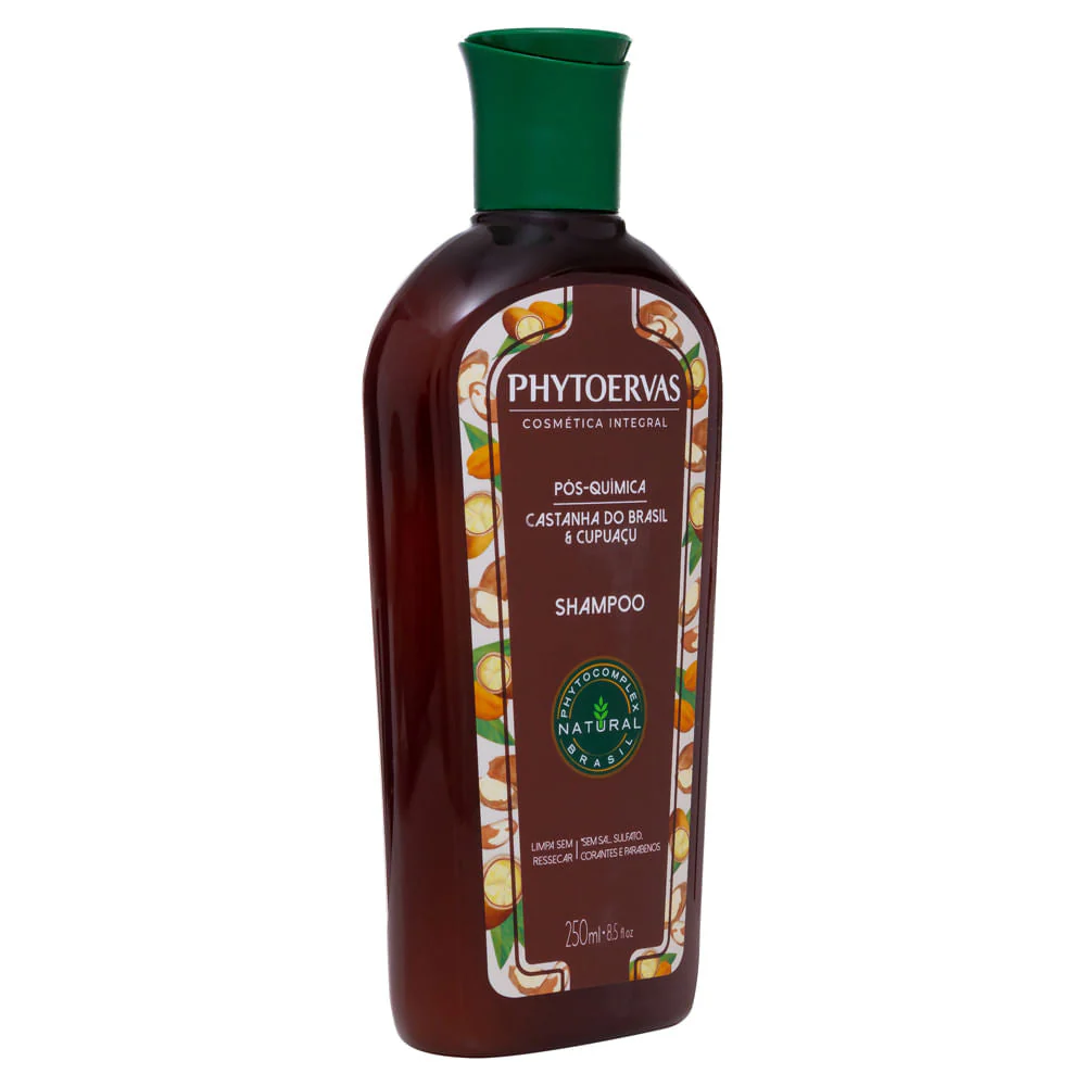 Phytoervas Post Chemical Shampoo Chestnut and Cupuaçu 250ml - Image 2
