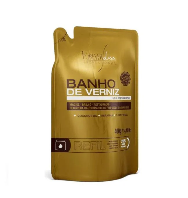 Shine Varnish Bath Moisturizing Treatment Refill Hair Mask 400g - Forever Liss