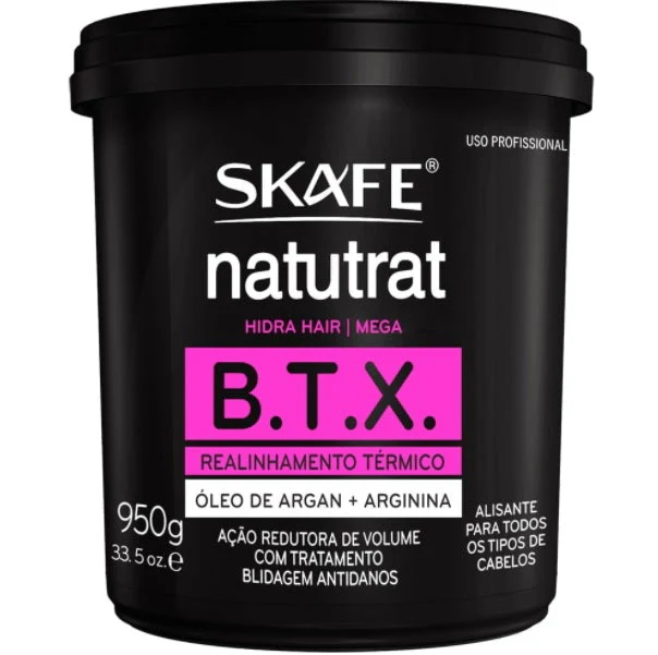 Mega Deep Hair Mask Natutrat Hydra Hair Straightening Thermal Realignment 950g - Skafe