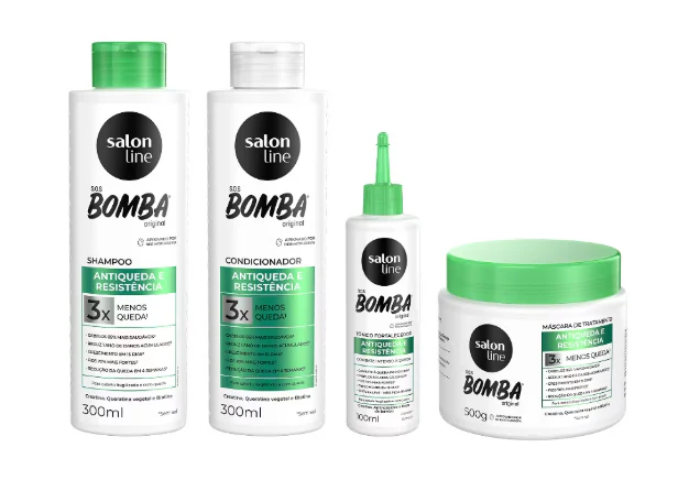 Salon Line SOS Bomba Anti Fall Vegan Strength Resistance Treatment 4 Products