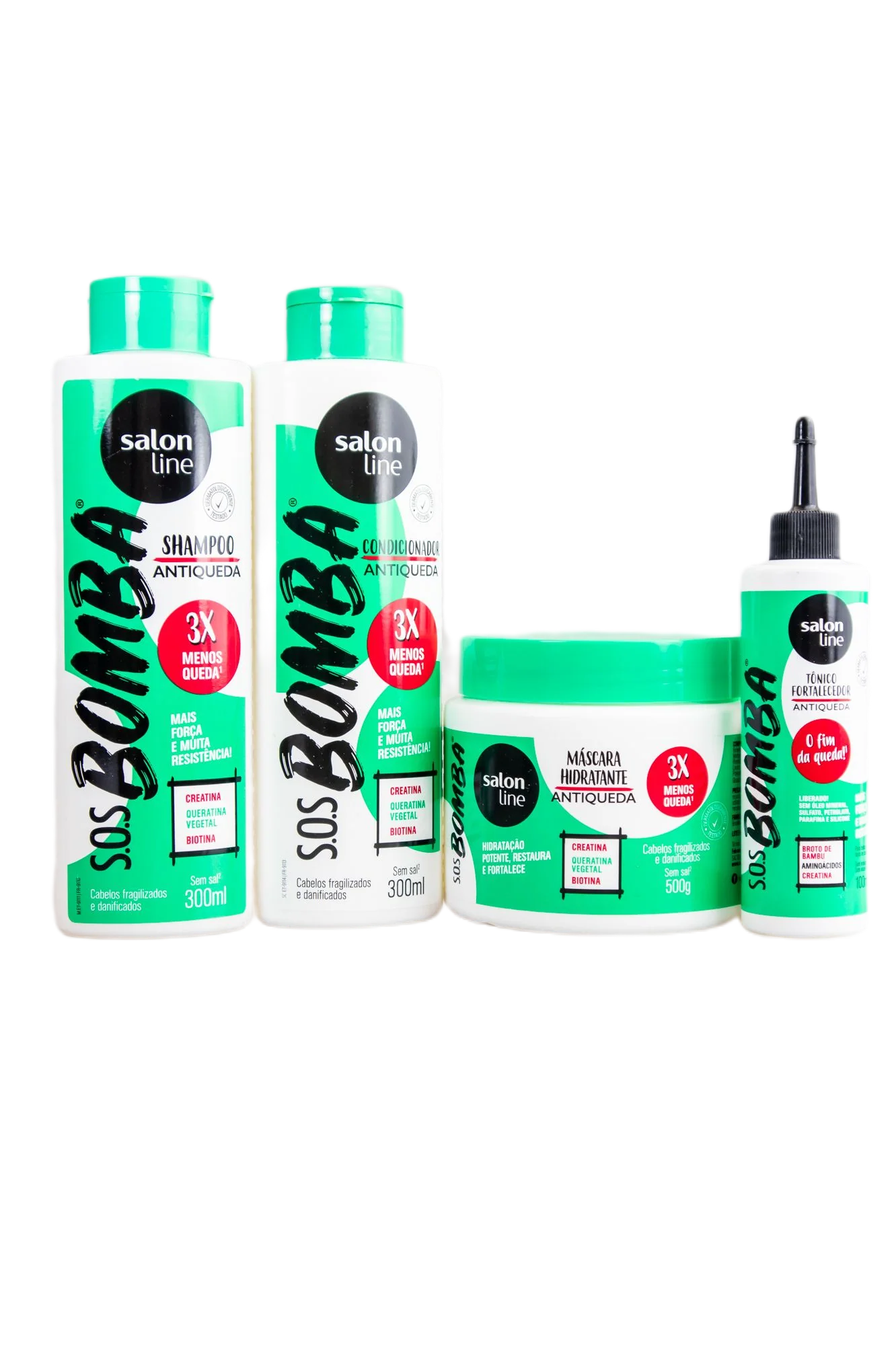 Salon Line SOS Bomba Anti Fall Vegan Strength Resistance Treatment 4 Products - Image 2