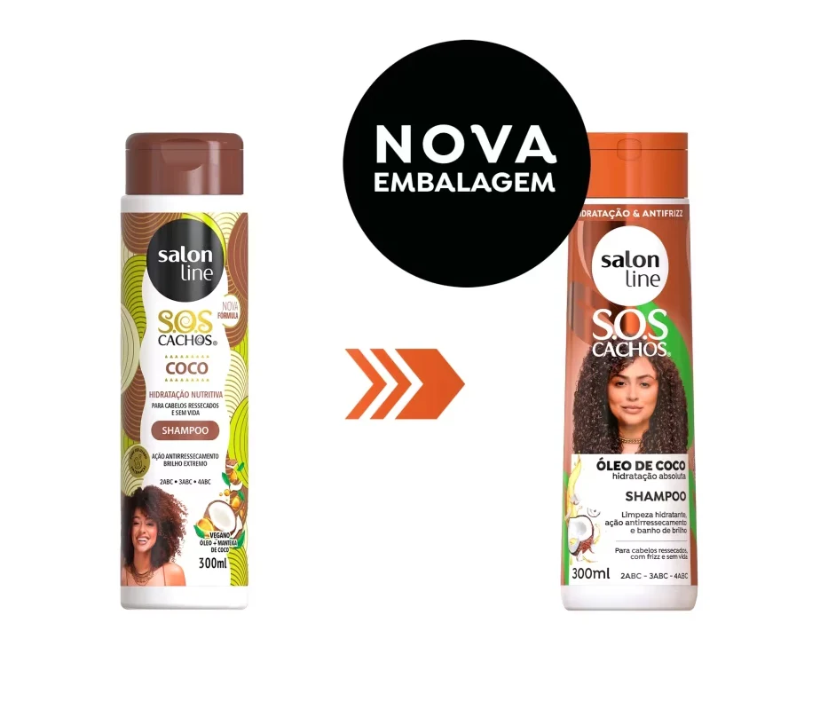Salon Line SOS Curls Coconut Curly Wavy Deep Moisturizing Treatment Kit 4 Prod - Image 2