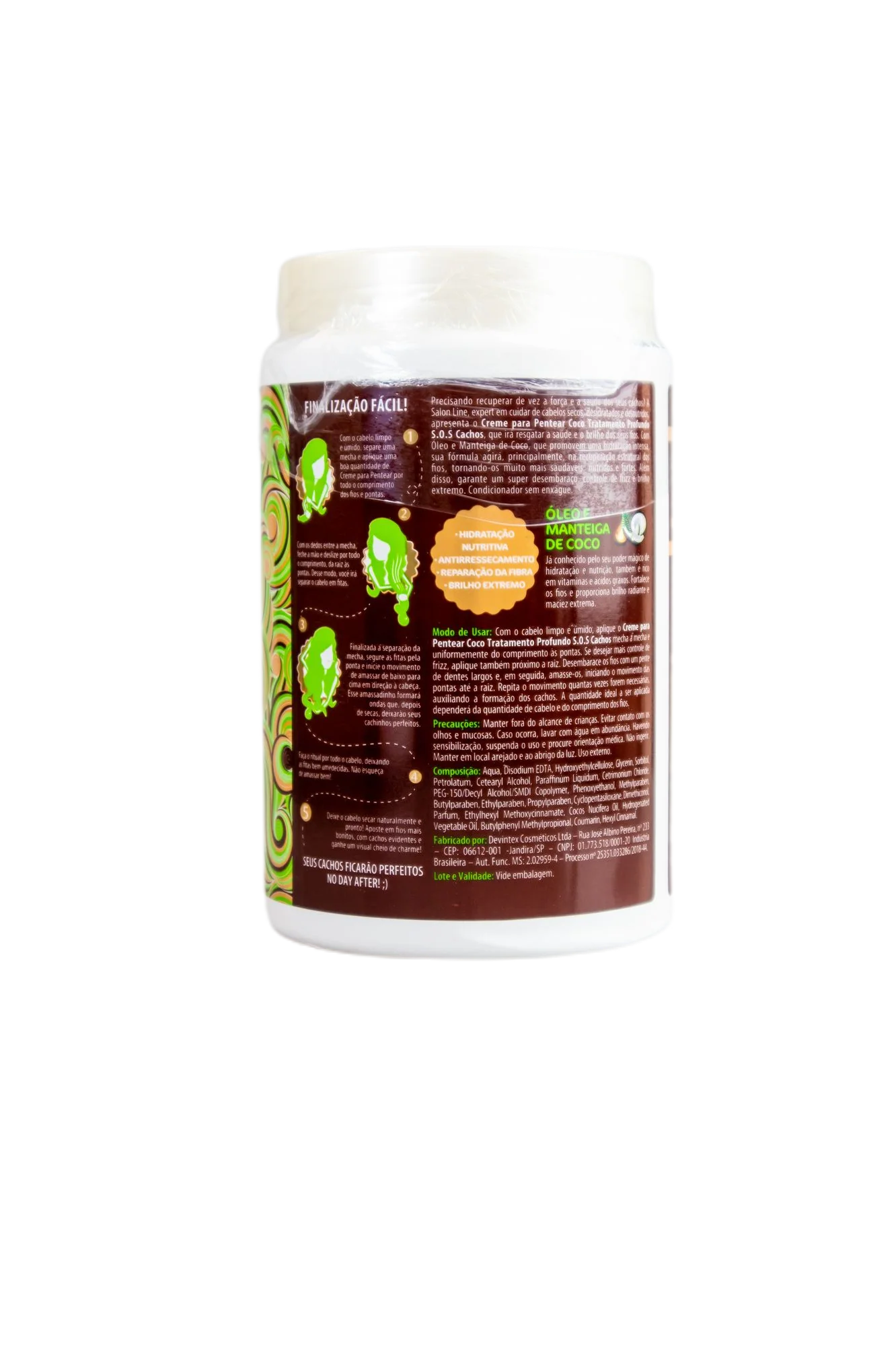Salon Line SOS Curls Coconut Wavy Curly Deep Treatment Combing Cream 1Kg - Image 3