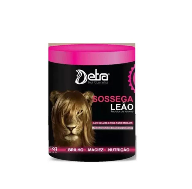 Sossega Leão Volume Reducer Hair Straightening Smoothing Treatment 1Kg - Detra Hair