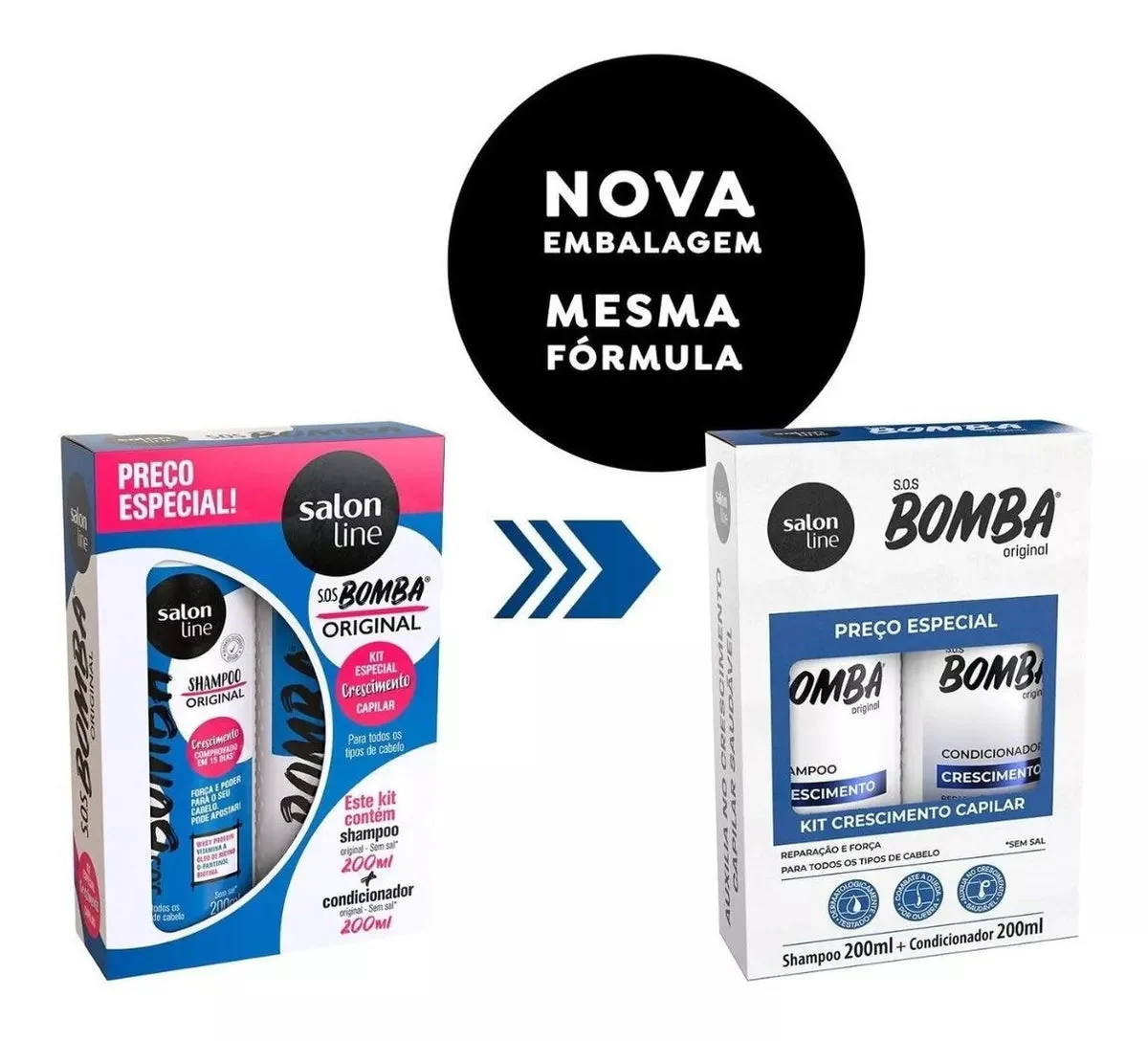 Salon Line Strenght Hair Grow Original Whey Protein SOS Bomba Kit 3 Products - Image 4