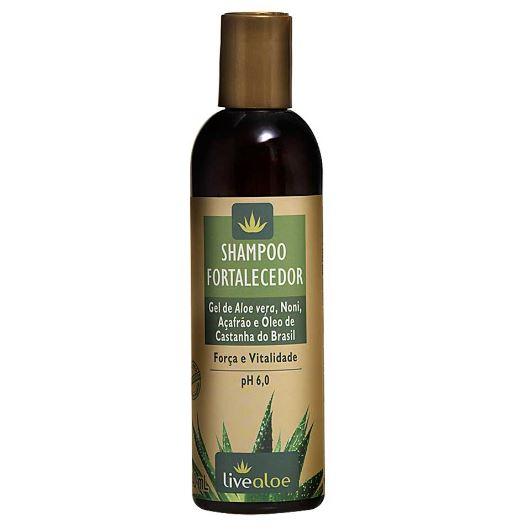 Strengthening Shampoo Aloe Vera Noni Saffron Chestnut Oil 240ml - Livealoe