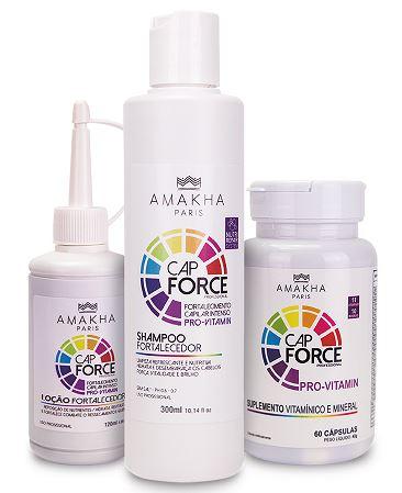 Super Magic CapForce Pro-Vitamin Intense Hair Strengthening Kit 3 Prod. - Amakha