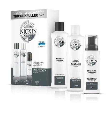 System 2 Natural Hair Advanced Tuning Scalp Treatment Kit 3 Products - Nioxin