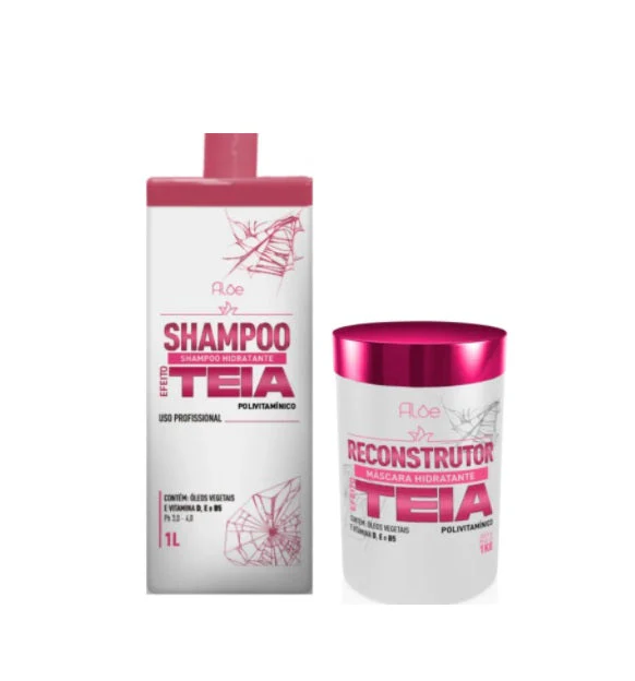 Teia Web Effect Hair Moisturizing Reconstructor Vitamins Treatment Kit 2x1 - Aloe
