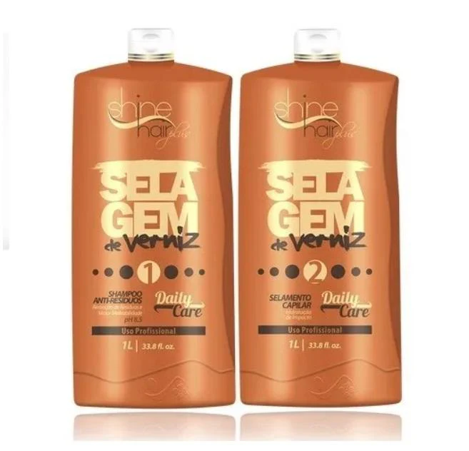 Varnish Bath Sealing Damaged Hair Daily Care Treatment Kit 2x1L - Shine Hair