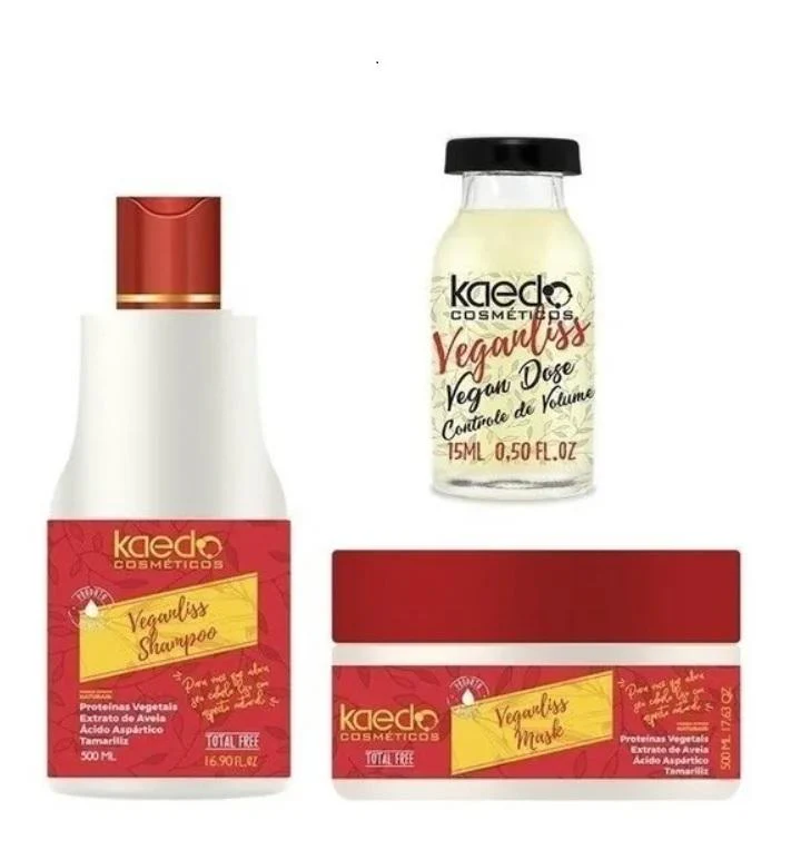 Veganliss Volume Control Maintenance Home Care Treatment Kit 3 Itens - Kaedo - Image 2