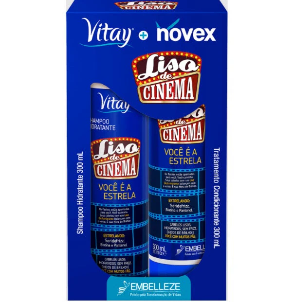 Vitay Noveux Liso de Cinema Smooth Biotin Panthenol Hair Kit 2x300ml - Embelleze