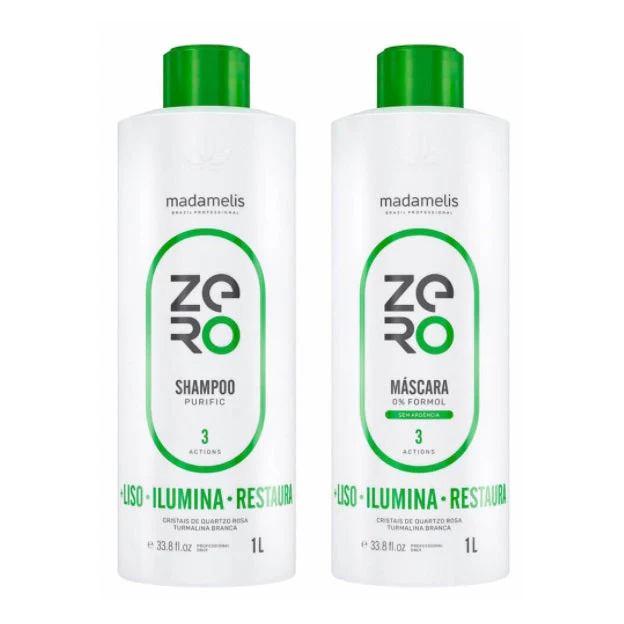 Zero Formol Free Progressive Brush Straightener Treatment Kit 2x1L - Madamelis - Image 2